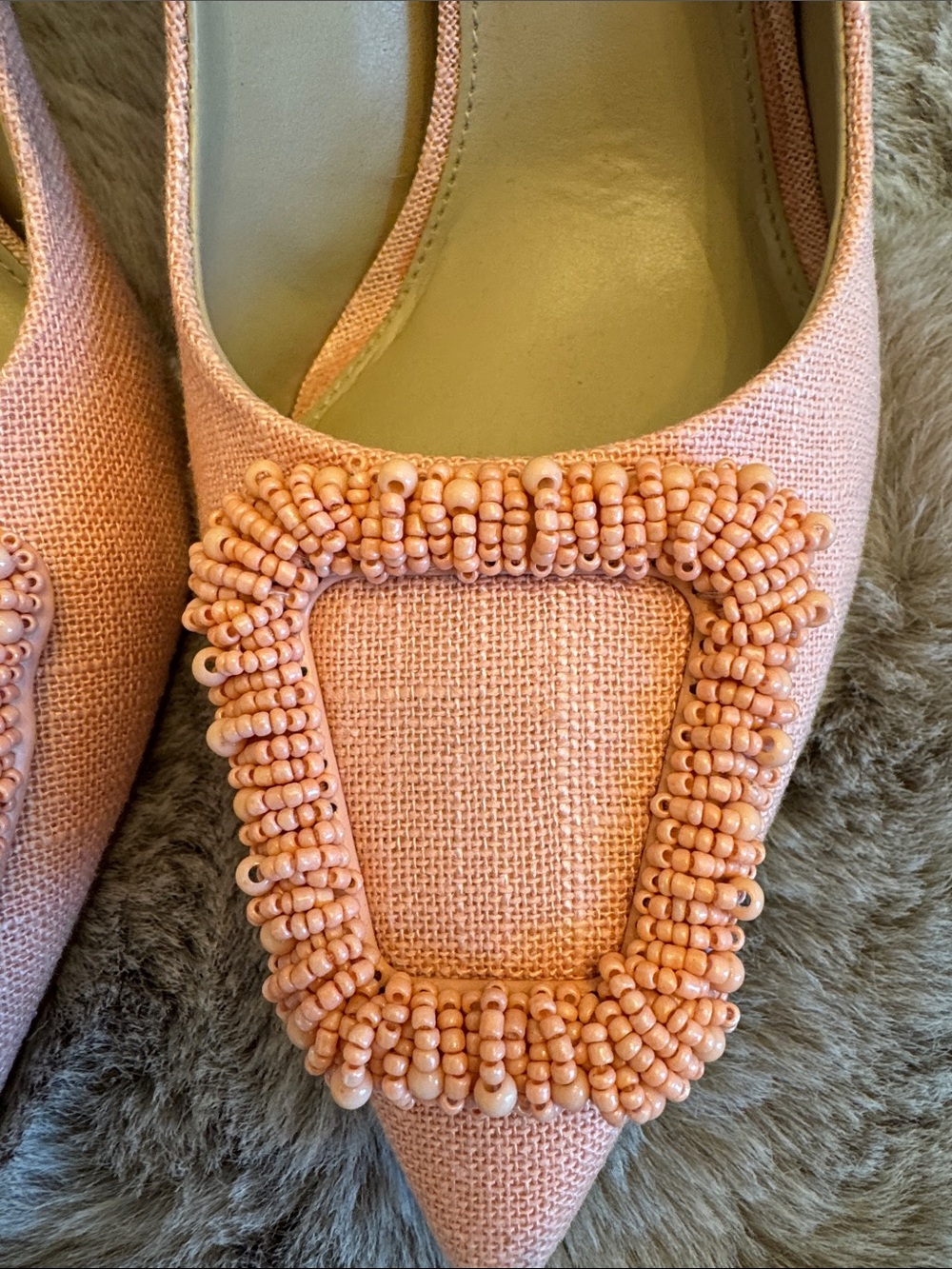 Sam Edelman Pink Beaded Pointed Toe Pumps - Picture 7 of 11